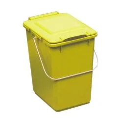 Korgbehållare för sortering av sopor och avfall - gul 10L