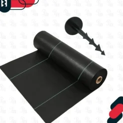 KOTARBAU® Ogrässkyddande Trädgårdstextil Universal För Ogräs Svart Rulle 110 G/M2 0,6 X 100 M + Pinnar