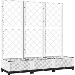 Krukor & odlingslådor - Living Odlingslåda med spaljé vit 120x40x121,5 cm PP