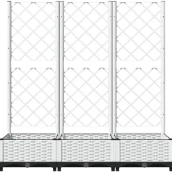 Krukor & odlingslådor - Living Odlingslåda med spaljé vit 120x40x121,5 cm PP