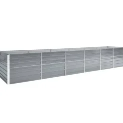 Krukor & odlingslådor - Living Odlingslåda upphöjd galvaniserat stål 480x80x77 cm grå