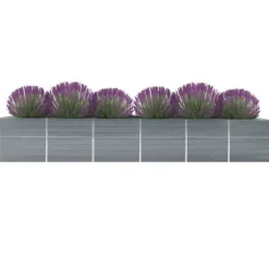 Krukor & odlingslådor - Living Odlingslåda upphöjd galvaniserat stål 480x80x77 cm grå