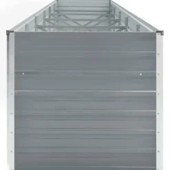 Krukor & odlingslådor - Living Odlingslåda upphöjd galvaniserat stål 480x80x77 cm grå