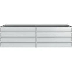 Krukor & odlingslådor - Living Odlingslåda upphöjd galvaniserat stål 160x80x45 cm silver