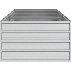Krukor & odlingslådor - Living Odlingslåda upphöjd galvaniserat stål 160x80x45 cm silver