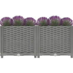 Krukor & odlingslådor - Living Upphöjd odlingslåda 80x40x38 cm polypropen