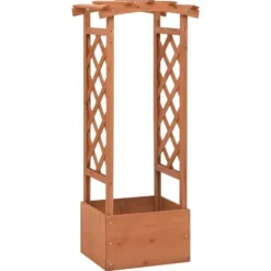 Krukor & odlingslådor - Living Odlingslåda med spaljébåge 49x39x117 cm granträ