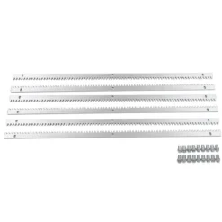 Kuggstänger till elektrisk skjutgrindsöppnare, 6 m (6×1 m), rostfritt stål, silver