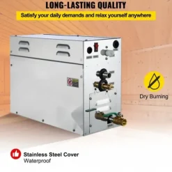 9KW ånggenerator för SPA-rum, digital display, 35℃-55℃, bastu, hem & kommersiell ånggeneratorsats.