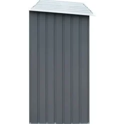 Lagermetod för trä - vidaXL - 330x84x152 cm - Galvaniserat stål - Grå - Traditionellt tak