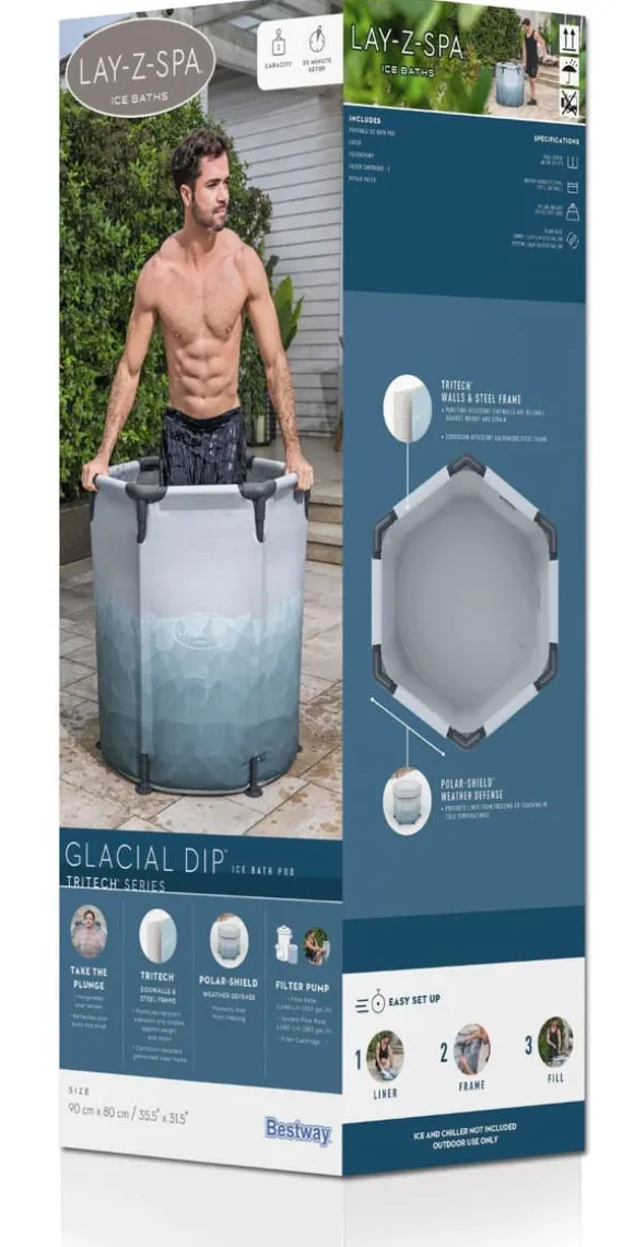 Lay-Z Glacial dip Isbad m/pump 90 x 80 cm