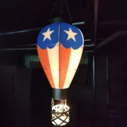 LED Solar varmluftsballonglampa Trädgårdshängande nattlampa för utomhusfestdekor