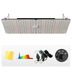 LED V grow light, 300W fullspektrum, dimbar, hög avkastning, Samsung dioder för inomhusodling och växthus.