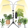 LED växtlampa för inomhusbruk – 420 fullspektrum LED med justerbart stativ 40–160 cm, golvlampa för odlingsväxter