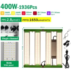 LED Växtlampa, Fullspektrum, Dimmbar Design,Enkelkanal