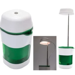 LED Växtlampa med Självvattnande Kruka – Fullspektrum Växtbelysning