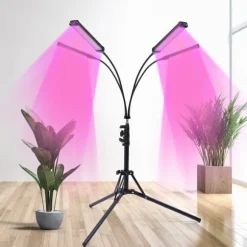 LED Växtlampa, 30W Effekt, 10 Dimmbara Nivåer, Justerbar Stativhöjd