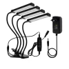 LED-växtljus, Fullspektrum, Dimbar Tidtagning, 12V Adapter 80W