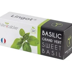 Lingot® stor grön ekologisk basilika - REAL - Refill för grönsaksträdgård inomhus - Classic, SMART, Connect, Exky®
