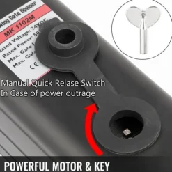 Linjära drivsystem för dörröppnare 380 kg med fjärrkontroll, 5,5 m kabel