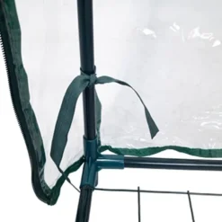 Litet Växthus med 4 Hyllplan & PVC-Överdrag | Dragkedja Planteringsspade Vattentätt