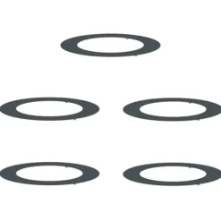 lämplig för Flat Trädringar 5 pcs Antracit Ø60 / 90 cm Stål