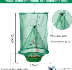 Lollanda Flugfälla 2-pack – Återanvändbar flugfångare för gård, trädgård, lada och fruktodling