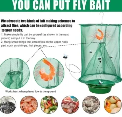 Lollanda Flugfälla 2-pack – Återanvändbar flugfångare för gård, trädgård, lada och fruktodling