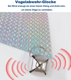 Lollanda 3 st reflekterande vindspel, holografiska, väderbeständiga, dekorativa, för trädgårdar och fönster