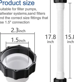 Lollanda 15,8 tum slang för poolsandfilterpump – ersättningsslang för saltvattensfilterpump till ovanmarkspool