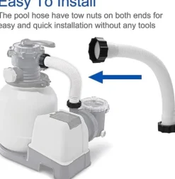 Lollanda 15,8 tum slang för poolsandfilterpump – ersättningsslang för saltvattensfilterpump till ovanmarkspool
