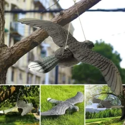 Lollanda Fågelskrämma Falk – realistisk trädgårdsörn för att skrämma bort fåglar och skydda din trädgård