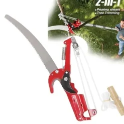 Lollanda 2-i-1 beskärningsverktyg – manuell grensax och höggrensåg, kombinerat trädgårdsverktyg för trädgrensklippning