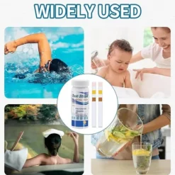 Lollanda 50-pack 3-i-1 Pooltestremsor och Spa-teststickor - pH, Vattentestare, Alkalinitet, Fritt Klor