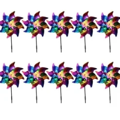 Lollanda 10-pack Reflekterande Vindsnurra Fågelskrämma – Fågelavvisande för gård, trädgård, lada och fruktodling