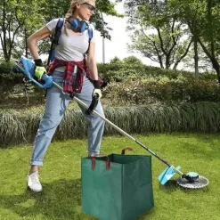 Lollanda 2-pack Trädgårdssäckar 270L – Självstående Trädgårdspåsar med Handtag 65x65x65 cm, för Löv, Gräs, Ved & Trädgårdsavfall