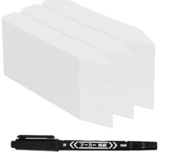 Lollanda 300-pack växtetiketter – 10 cm plastmärkningspinnar för trädgård, med vattentålig permanent märkpenna för plantskolor, vit