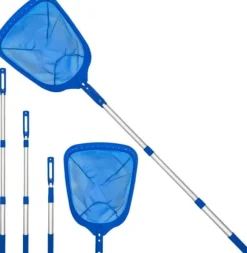 Lollanda Poolhåv/Poolskummarhåv med justerbar teleskopisk aluminiumstång, Utdragbar från 44 cm till 90 cm Lövskummar för Pool & Spa