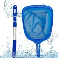 Lollanda Poolhåv/Poolskummarhåv med justerbar teleskopisk aluminiumstång, Utdragbar från 44 cm till 90 cm Lövskummar för Pool & Spa