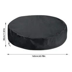 Lollanda Rund Poolöverdrag runt för Barn – Täckduk för pool,Skydd till Sandlåda & Leksaker, Solskydd och Överdrag till Hundpool, 162x30cm