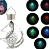 Lollanda Solcellsdriven Vindspelslampa, Vindspel med RGB, Vindspel Med Solcell LED, IP65, Vindklocka Trädgårdsdekoration Utomhusbelysning