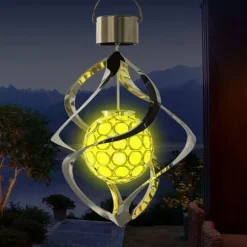 Lollanda Solcellsdriven Vindspelslampa, Vindspel med RGB, Vindspel Med Solcell LED, IP65, Vindklocka Trädgårdsdekoration Utomhusbelysning
