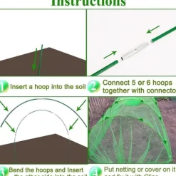 Lollanda Trädgårdsbåge och växtstöd – robust ram för odlingstunnel, växthus och skydd av växter