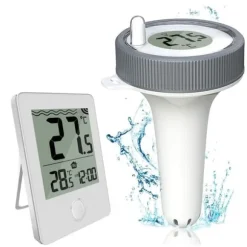 Lollanda Trådlös Flytande Pooltermometer med LED-display, Vattentålig IPX8 - För Pool & Spa