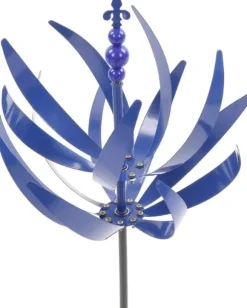 Lollanda Vindsnurra för trädgård, 3D Harlow, vindsnurror i metall för gård och trädgård