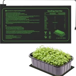 Lollanda Värmematta för Frögroning, äxtvärmematta Seedling Heat Mat 25x52cm, IP67 Waterproof, Plant Propagation, för Växter och hydroponisk