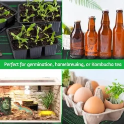 Lollanda Värmematta för Frögroning, äxtvärmematta Seedling Heat Mat 25x52cm, IP67 Waterproof, Plant Propagation, för Växter och hydroponisk