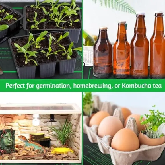 Lollanda Värmematta för Frögroning, äxtvärmematta Seedling Heat Mat 25x52cm, IP67 Waterproof, Plant Propagation, för Växter och hydroponisk