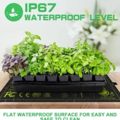 Lollanda Värmematta för Frögroning, äxtvärmematta Seedling Heat Mat 25x52cm, IP67 Waterproof, Plant Propagation, för Växter och hydroponisk