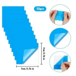 Lot om 20 reparationer av liner för pool, reparationskit för pool under vatten, reparationsplåster för uppblåsbar spa, reparationsplåster för spa.